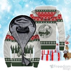 Bear I Hate People Ugly Christmas Fleece Zip Hoodie