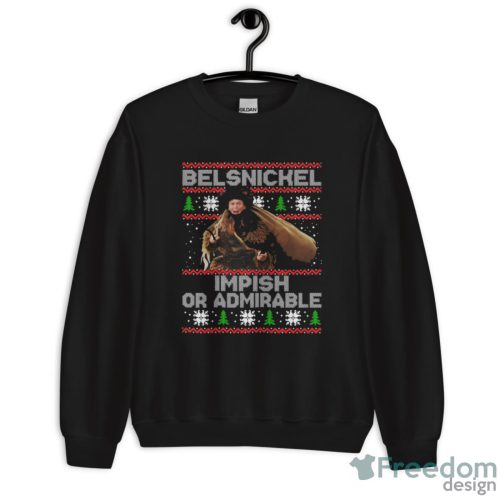 Belsnickel Impish Or Admirable Movie Quotes T-shirt, Dwight Schrute Ugly Christmas Sweater - Unisex Crewneck Sweatshirt