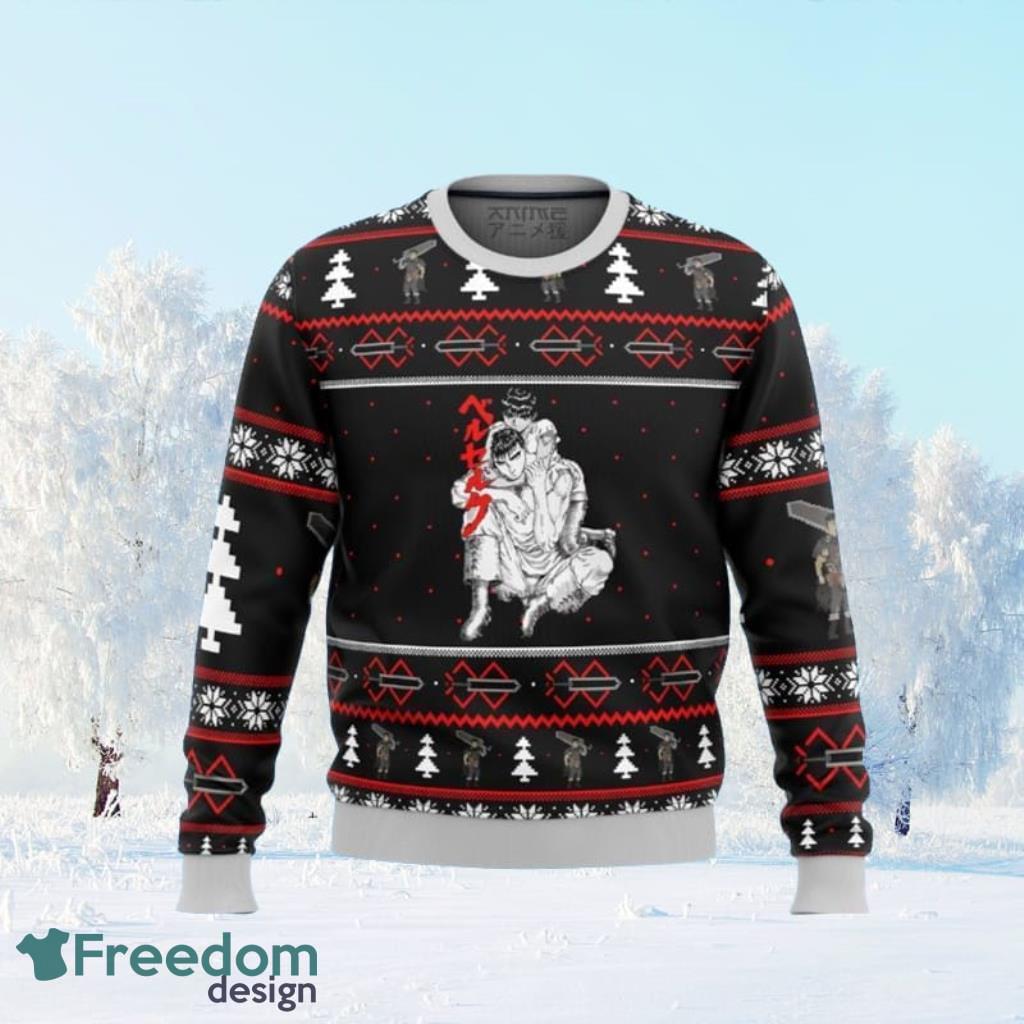Berserk Guts And Casca Ugly Christmas Sweaters For Men And Women image Berserk Guts And Casca Ugly Christmas Sweaters For Men And Women Product Photo 1