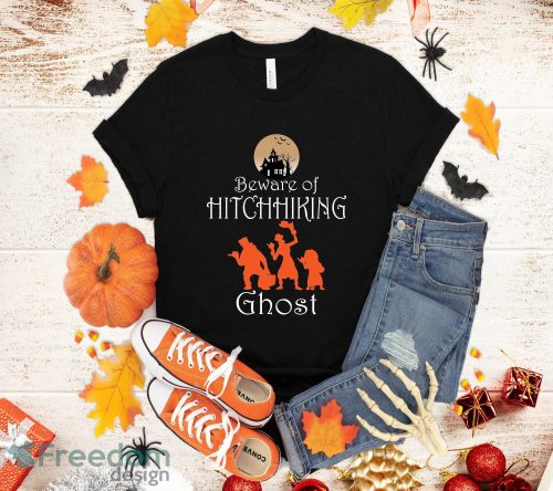 Beware of Hitchhiking Ghosts Funny Halloween Shirt T-Shirt Halloween Gift Product Photo 1