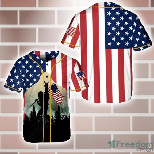 Bigfoot Holding USA Flag Baseball Jersey Shirt Sport Gift For Men And Women - Bigfoot Holding USA Flag Baseball Jersey DLMP3005PD06