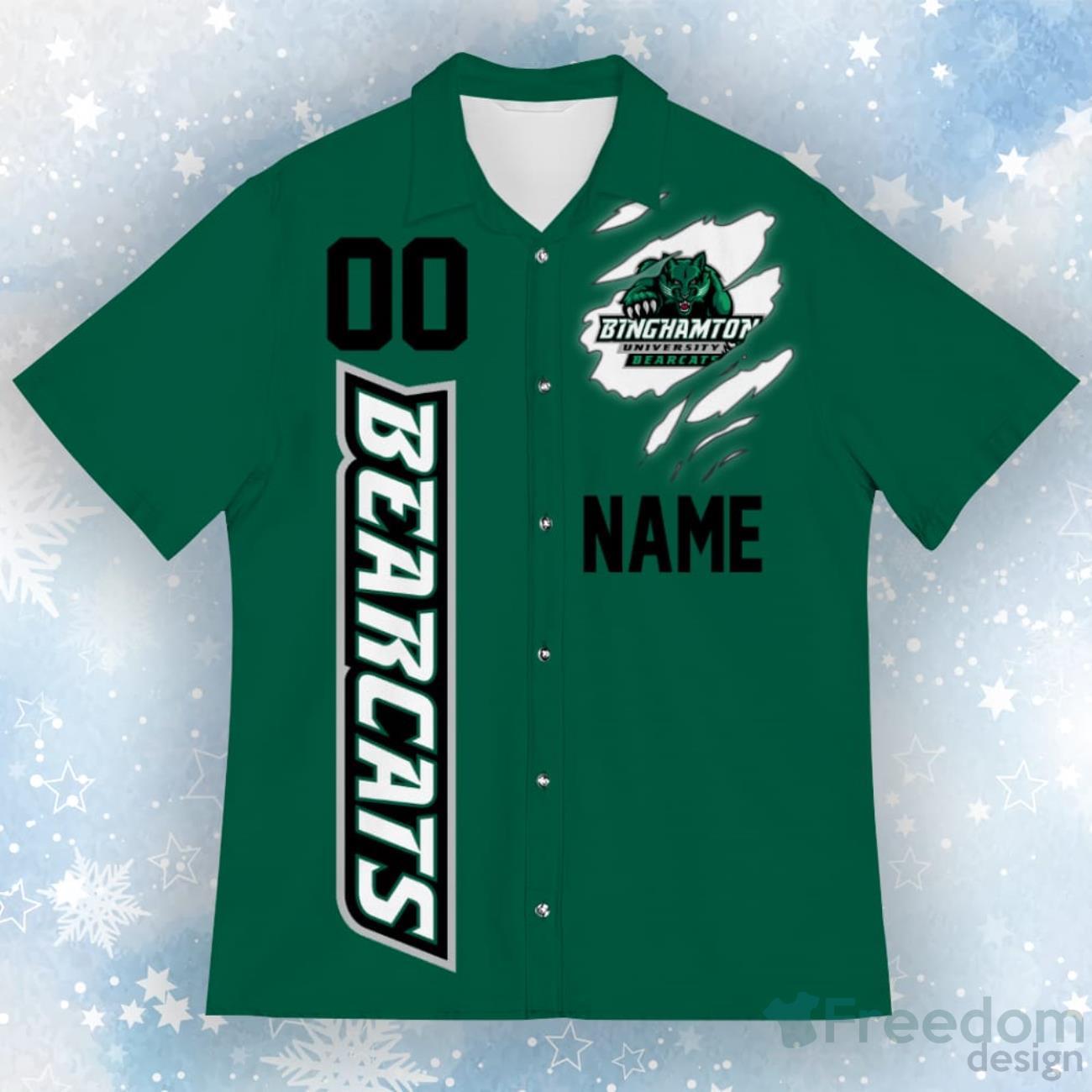 Men's Green Binghamton Bearcats Baseball Jersey