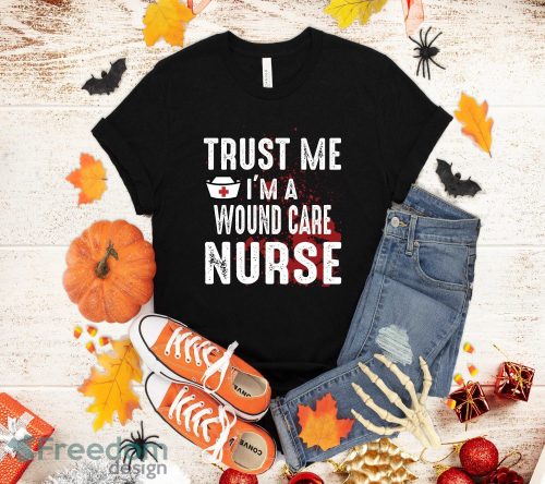 Bloody Trust Me I'M A Wound Care Nurse Scary Halloween T-Shirt Halloween Gift Product Photo 1