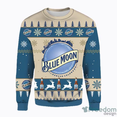 Blue Moon Beer AOP Ugly Christmas Sweater Christtmas Holiday Gift Product Photo 1