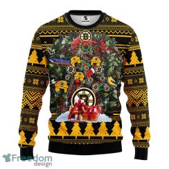 Boston Bruins Tree Ugly Christmas Fleece Sweater image Boston Bruins Tree Ugly Christmas Fleece Sweater Product Photo 2