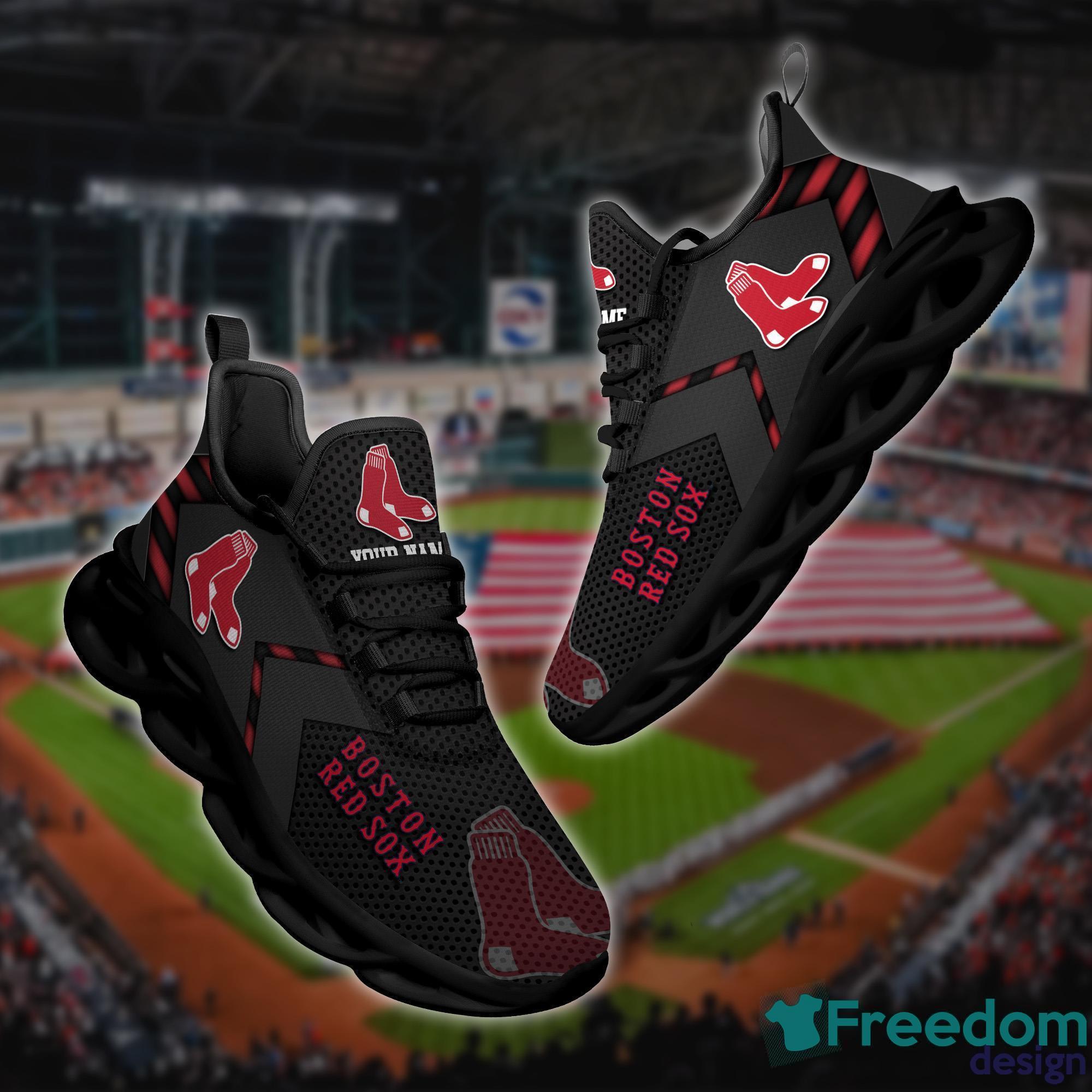 Boston Red Sox MLB Air Cushion Sports Shoes Custom Name For Fans