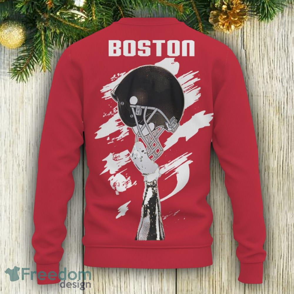 MLB Boston Red Sox Custom Name Logo History EST 1901 Ugly Christmas Sweater