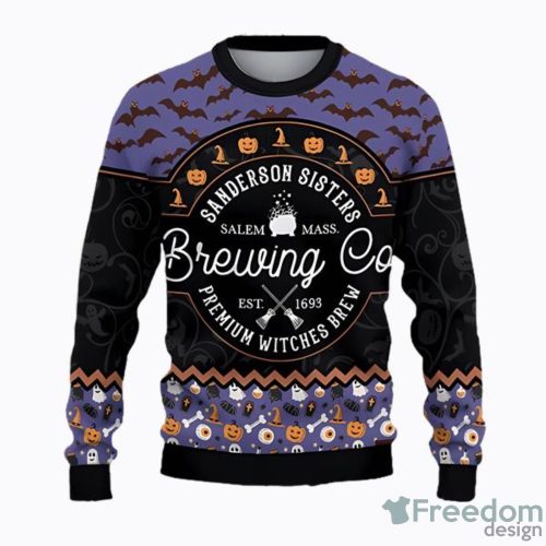 Brewing Co Hocus Pocus Full Print AOP Ugly Christmas Sweater Christtmas Holiday Gift Product Photo 1