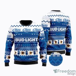 Bud Light Beer Ugly Christmas Sweater Men And Women Holiday Gift Bud Light Beer Christmas Sweater