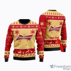 Budweiser Beer Christmas Ugly Christmas Sweater Men And Women Holiday Gift