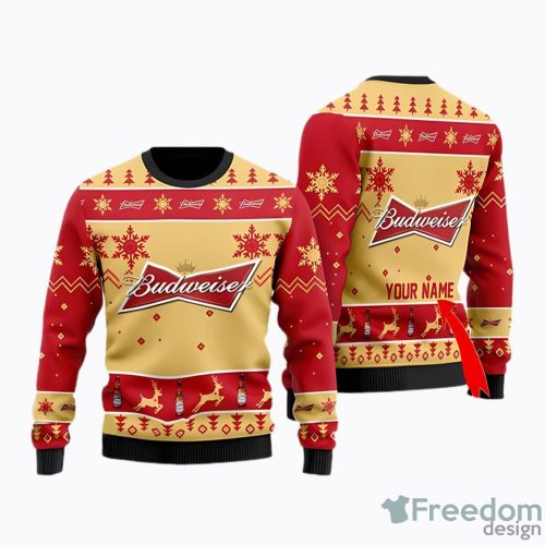 Budweiser Beer Christmas Ugly Christmas Sweater Men And Women Holiday Gift Product Photo 1