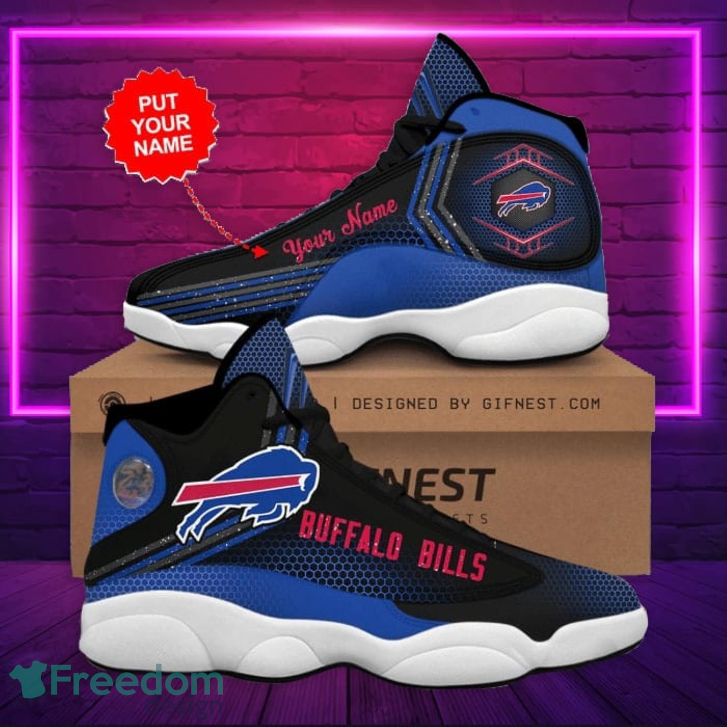 Buffalo Bills Fans Custom Name Air Jordan 13 Sneaker Shoes