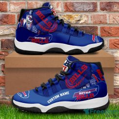 Buffalo Bills Custom Name NFL Air Jordan 11 Shoes Men And Women Sneakers