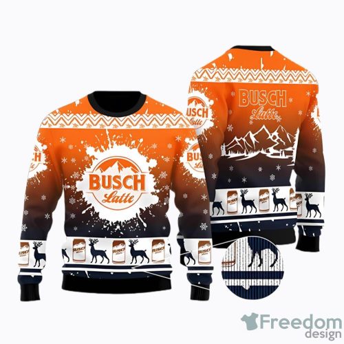 Busch Latte Beer Logos Deer Beer Lover Gifts Christmas Ugly Christmas Sweater Men And Women Holiday Gift Product Photo 1