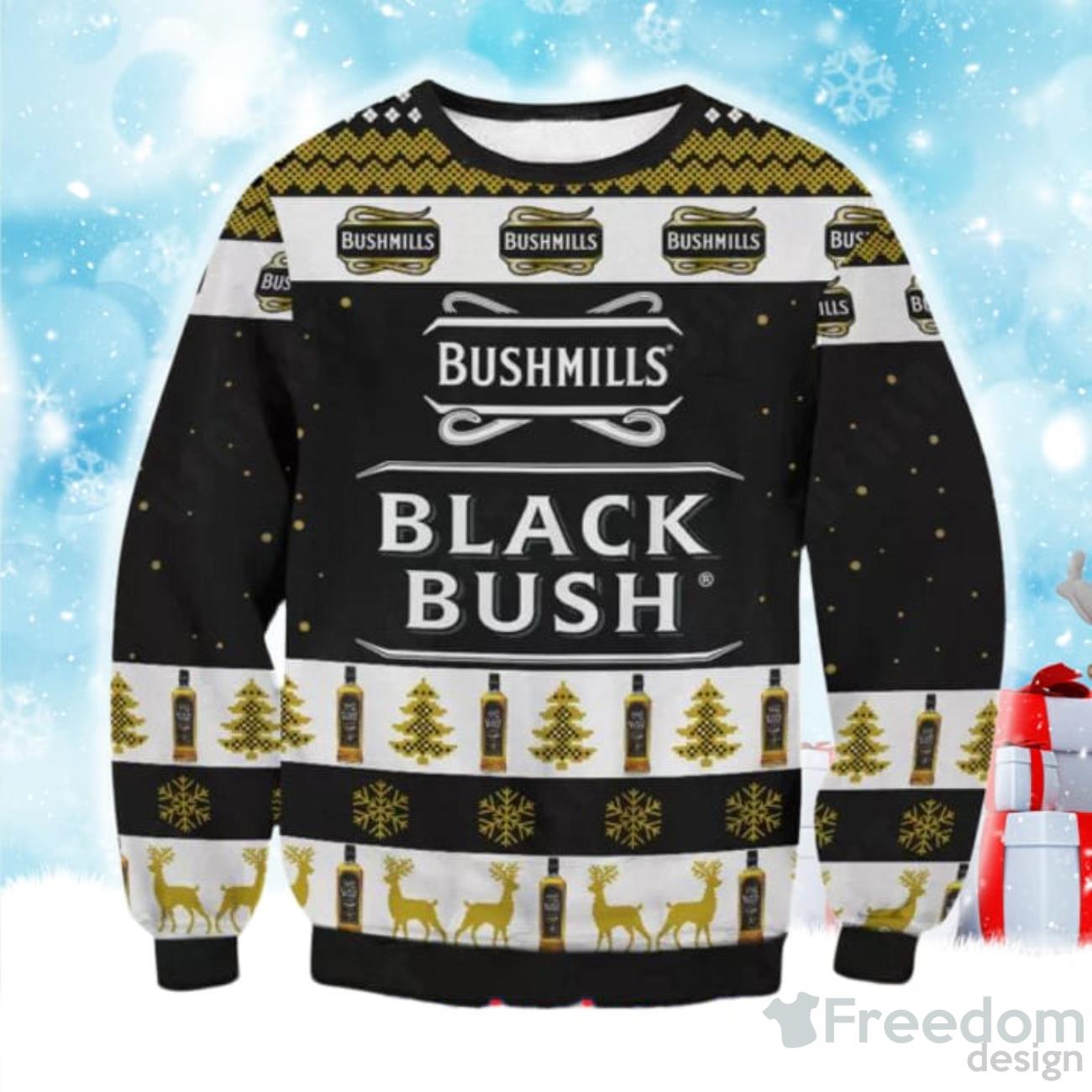 Boston Bruins Christmas Reindeer Ugly Christmas Sweater - Freedomdesign
