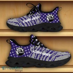 Can-Am Motorcycles Car Racing Chunky Sneakers Camo Flag Pattern Purple Max Soul Shoes - Can-Am Motorcycles Car Racing Chunky Sneakers Camo Flag Max Soul Shoes For Men And Women Photo 9