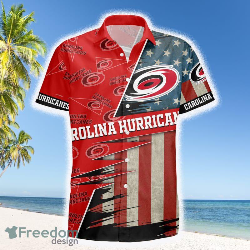 NHL Carolina Hurricanes Flamingo Flowers Hawaiian Shirt - Freedomdesign