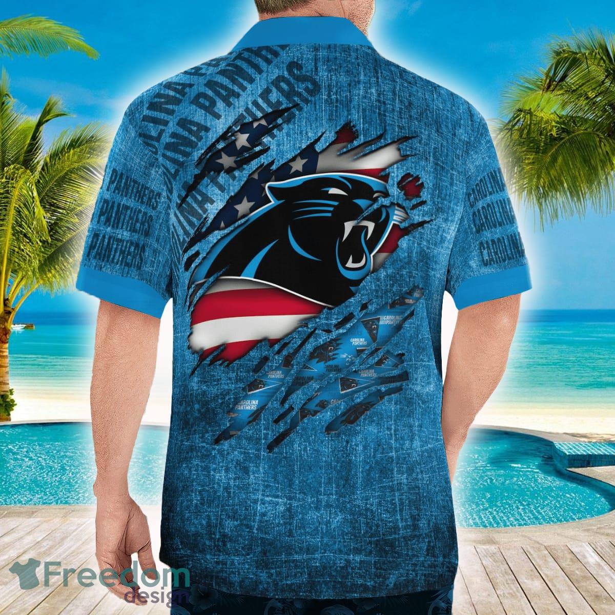 Carolina panthers clearance hawaiian shirt