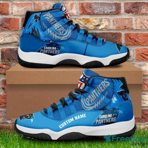 Carolina Panthers Custom Name NFL Air Jordan 11 Shoes Men And Women Sneakers Product Photo 1