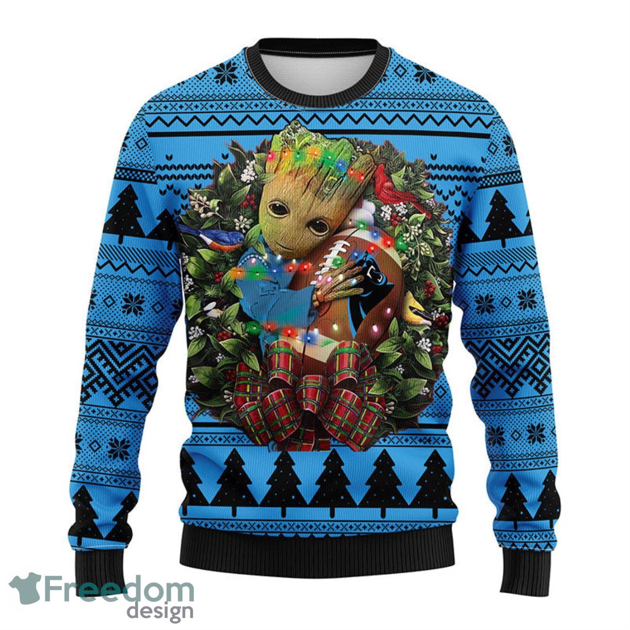 Santa Baby Groot Hug Carolina Panthers Christmas sweater, hoodie, sweater,  long sleeve and tank top