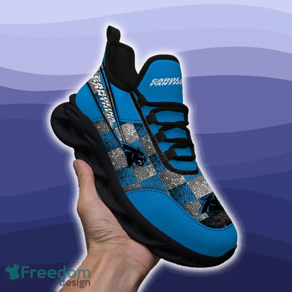 Carolina Panthers Floral Snow Flowers Blue Color Sneakers Max Soul Shoes  For Fans Gift - Freedomdesign