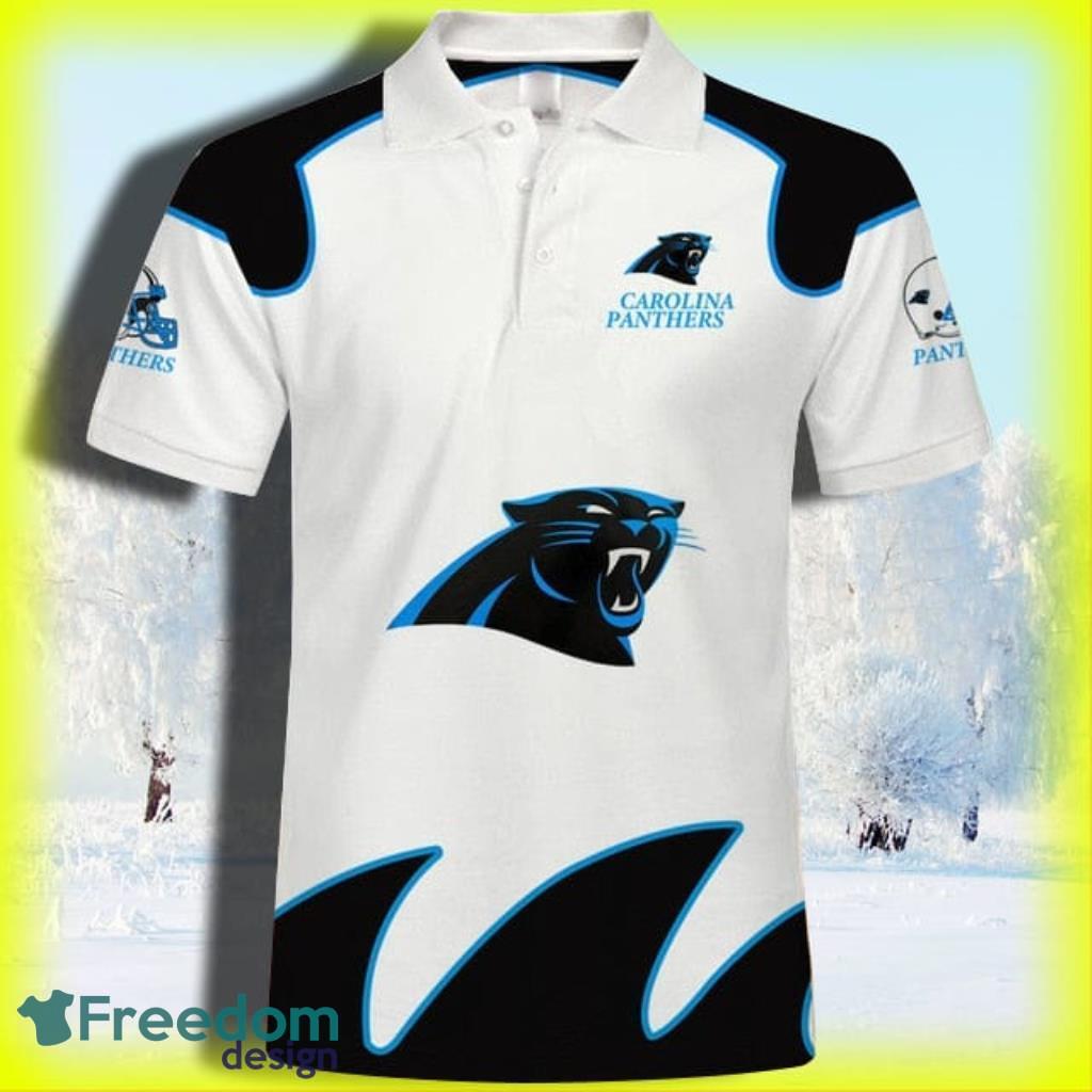 Carolina Panthers Men's Short Sleeve Polo Shirt Casual Sport T-Shirt with  Zipper