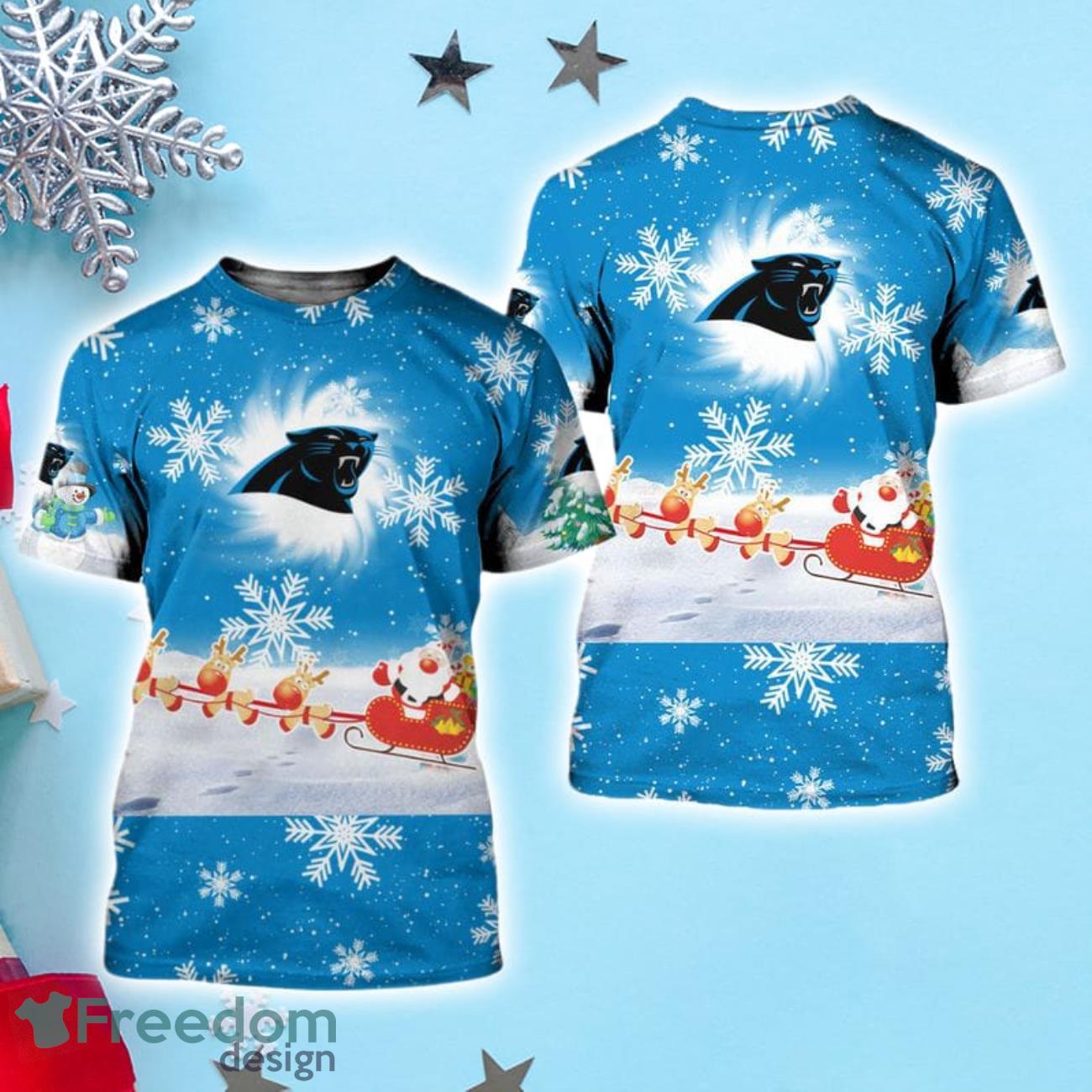 Carolina Panthers Logo Christmas Shirt - High-Quality Printed Brand