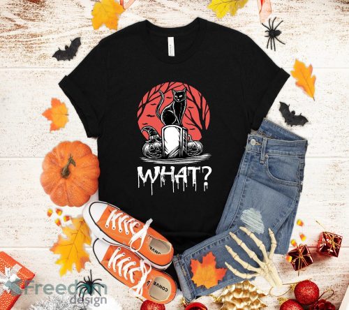 Cat What Murderous Black Cat With Knife Halloween Costume T-Shirt Halloween Gift Sweatshirt Hoodie Product Photo 1