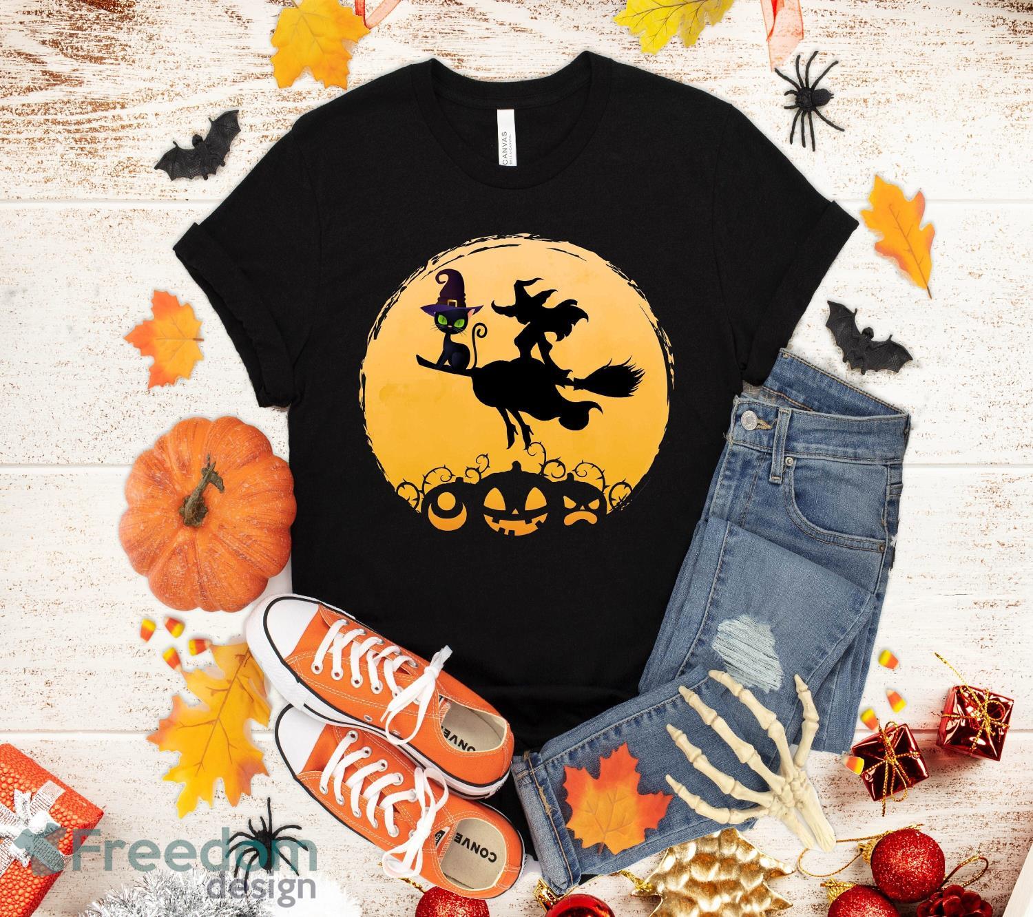 Cat Witch Moon Halloween Animal Pet Kitten T Shirt Halloween Gift Sweatshirt Hoodie image Cat Witch Moon Halloween Animal Pet Kitten T-Shirt Halloween Gift Sweatshirt Hoodie Product Photo 1