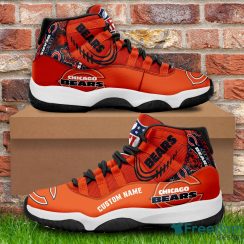 Chicago Bears Custom Name NFL Air Jordan 11 Shoes Men And Women Sneakers