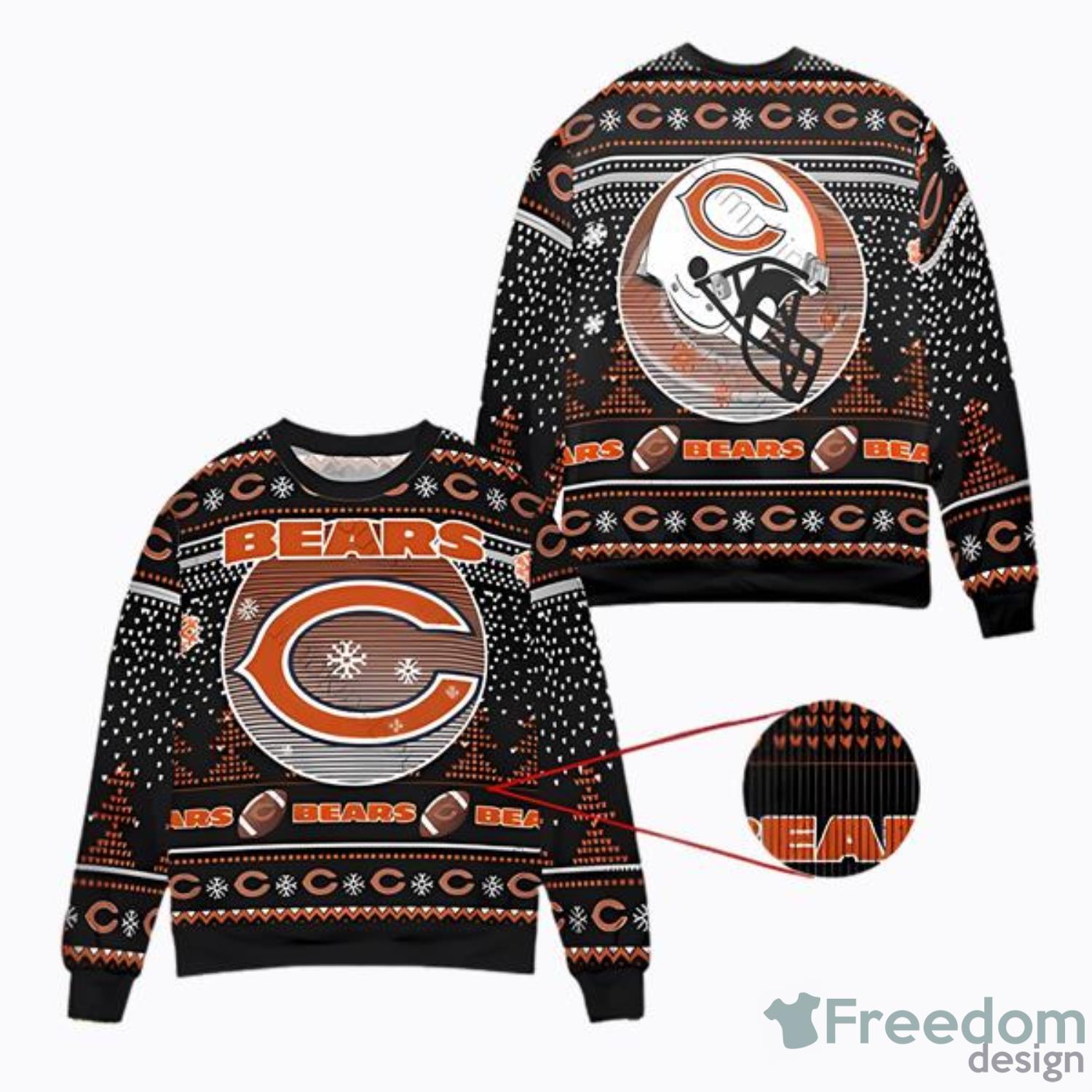 Chicago Bears Dog Family Holiday Ugly Sweater FOCO