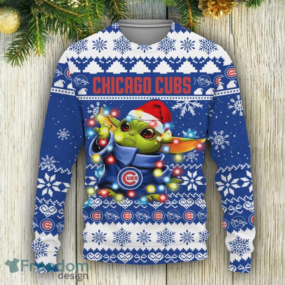 Chicago Cubs Football Team Logo Custom Name Christmas Gift All Over Print  Ugly Christmas Sweater - Freedomdesign