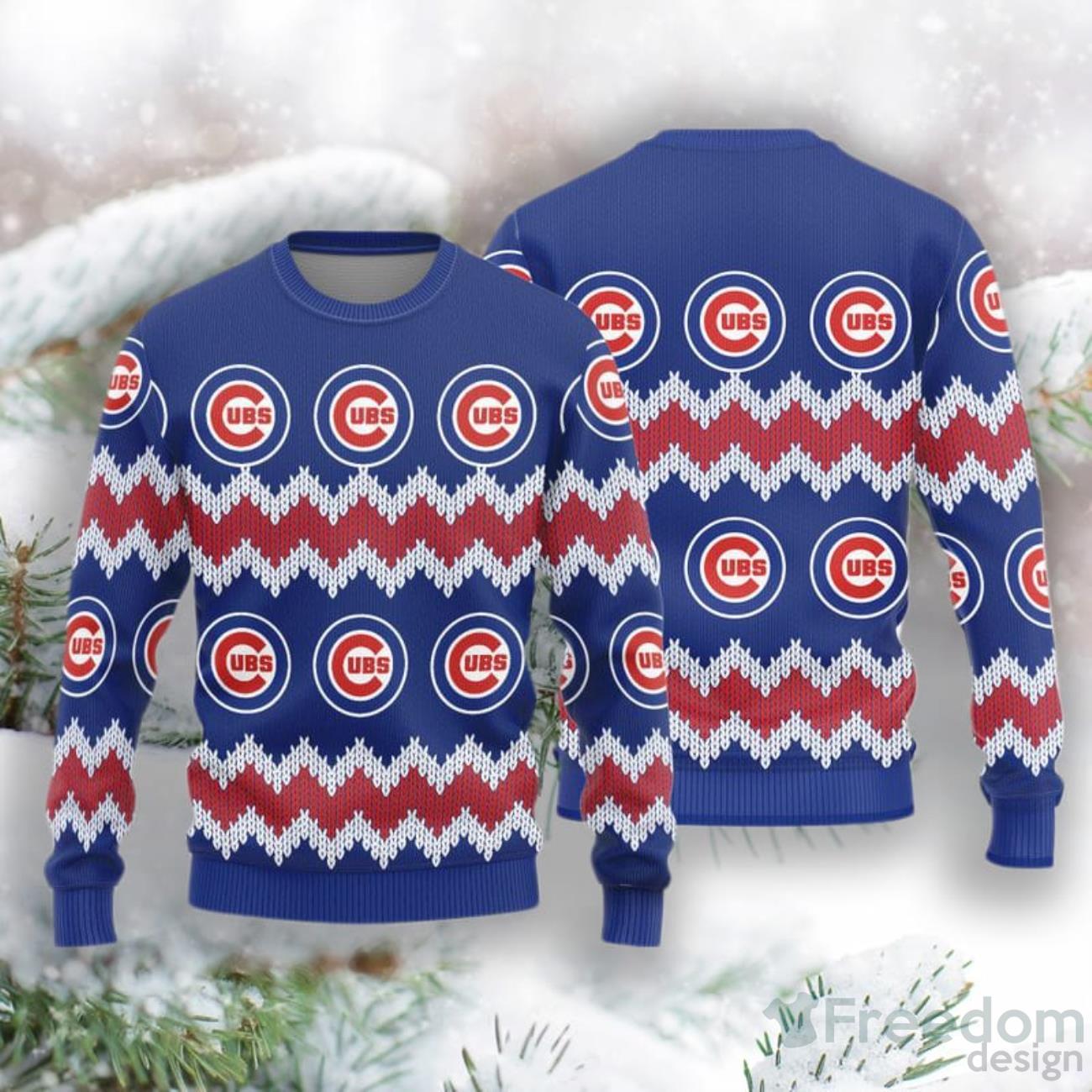 Chicago Cubs Mickey Mouse Champions Football Knitted Xmas 3D Sweater -  Freedomdesign