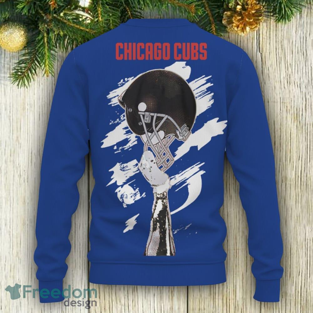 Chicago Cubs Logo Custom Name For Football Fans Ugly Christmas Sweater  Christmas Gift