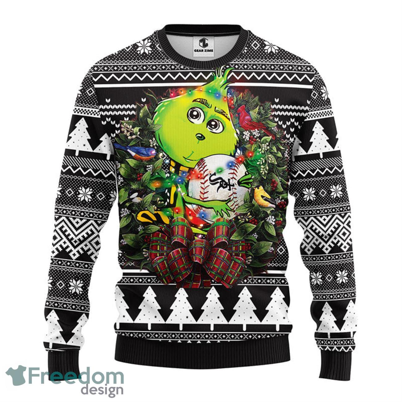 Chicago White Sox Funny Grinch Ugly Christmas Sweater - Banantees