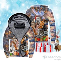 Christmas Cat I’m The Only One You Need Fleece Zip Hoodie