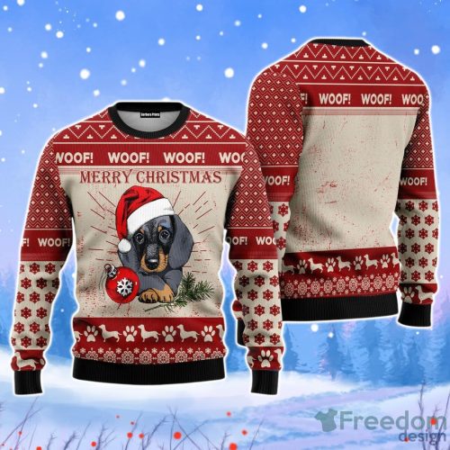 Christmas Dachshund Dog Christmas Unisex Ugly Sweater Product Photo 1