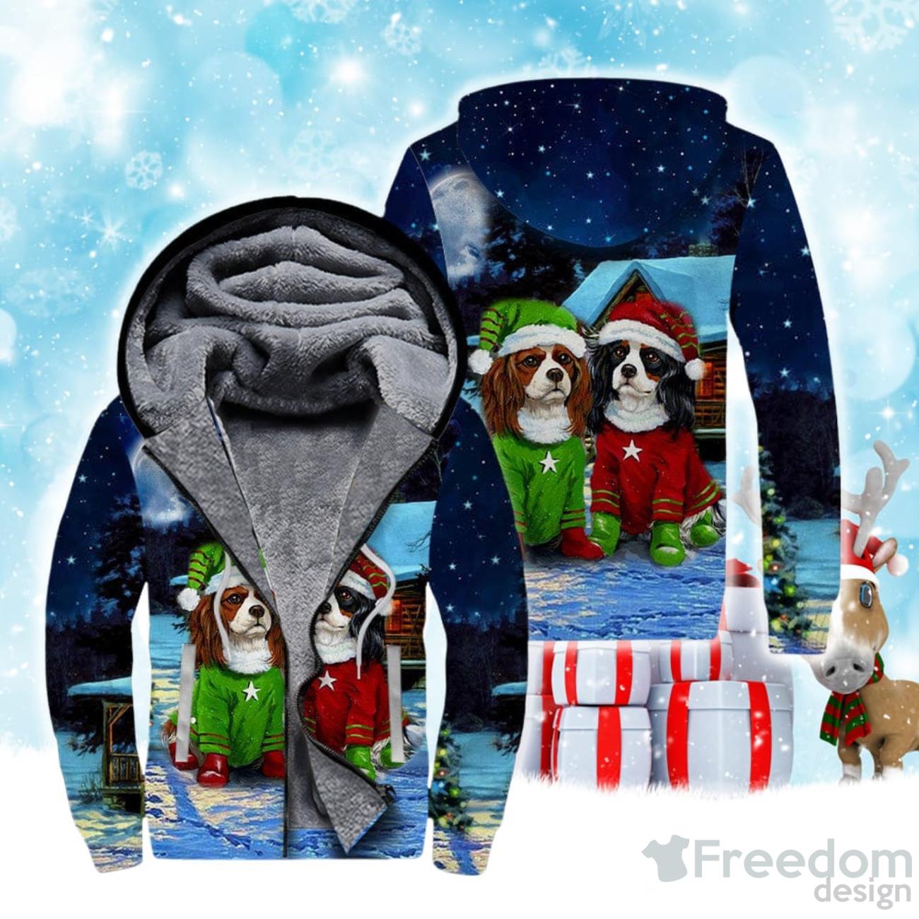 Christmas Dog I'm The Only One You Need Fleece Zip Hoodie Product Photo 1