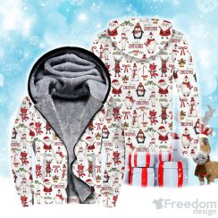 Christmas Fleece Zip Hoodie For Men Women