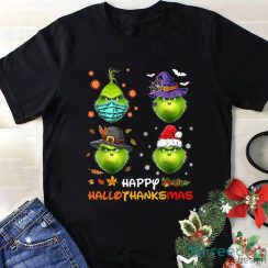 Christmas Party Gift Happy Hallothanksmas Grinch And Merry Christmas – Fall 2023 Christmas Christmas Shirt