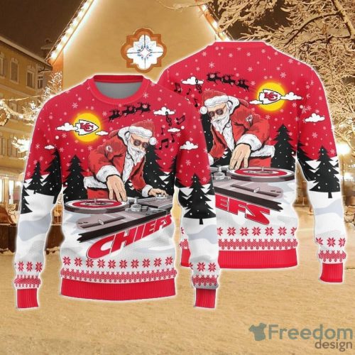 Christmas Sweater Kansas City Chiefs Christmas Funny DJ Santa Limited Edition 3D Sweater - 1