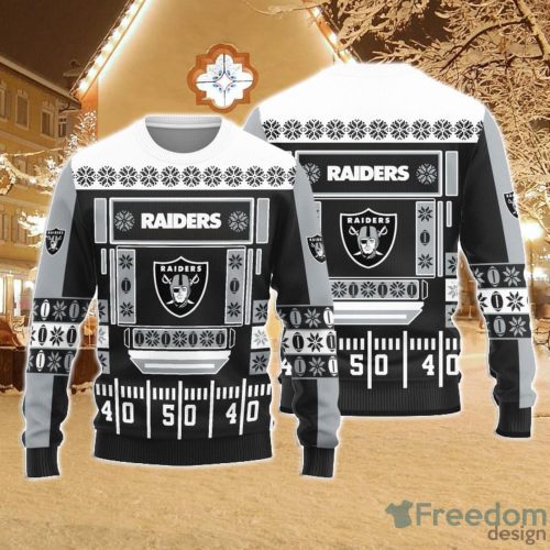 Christmas Sweater Las Vegas Raiders Christmas Ball Snowfalke Pattern 3D Sweater - Stocktee Las Vegas Raiders Christmas Ball Snowfalke Pattern Knitted Sweater Limited Edition NEW056306