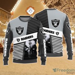 Christmas Sweater Las Vegas Raiders Skull Pattern Limited Edition 3D Sweater