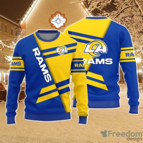 Christmas Sweater Los Angeles Rams Basic Pattern Limited Edition 3D Sweater - Stocktee Los Angeles Rams Basic Pattern Limited Edition Knitted Sweater NEW058525