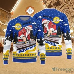 Christmas Sweater Los Angeles Rams Christmas Funny DJ Santa Limited Edition 3D Sweater