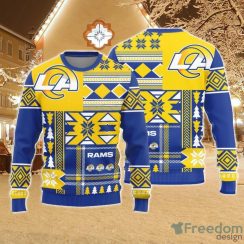 Christmas Sweater Los Angeles Rams Christmas Snowflakes Pattern Limited Edition 3D Sweater