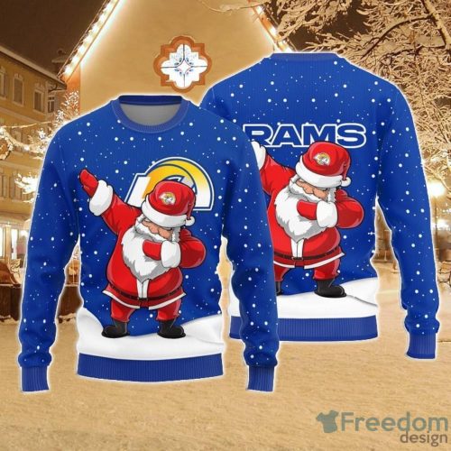 Christmas Sweater Los Angeles Rams Dab Santa Limited Edition 3D Sweater - Stocktee Los Angeles Rams Dab Santa Limited Edition Knitted Sweater NEW063725