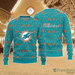 Christmas Sweater Miami Dolphins Christmas Pine Tree Patterns Pattern 3D Sweater