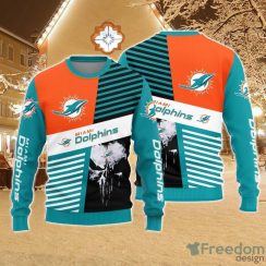 Christmas Sweater Miami Dolphins Skull Pattern Limited Edition 3D Sweater