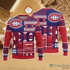 Christmas Sweater Montreal Canadiens Christmas Snowflakes Pattern Limited Edition 3D Sweater